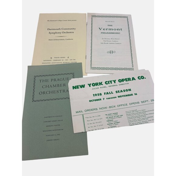 Large Lot Of 1960s Opera & Symphony Orchestra Programs Dartmouth, Vermont, NYC - Picture 2 of 7